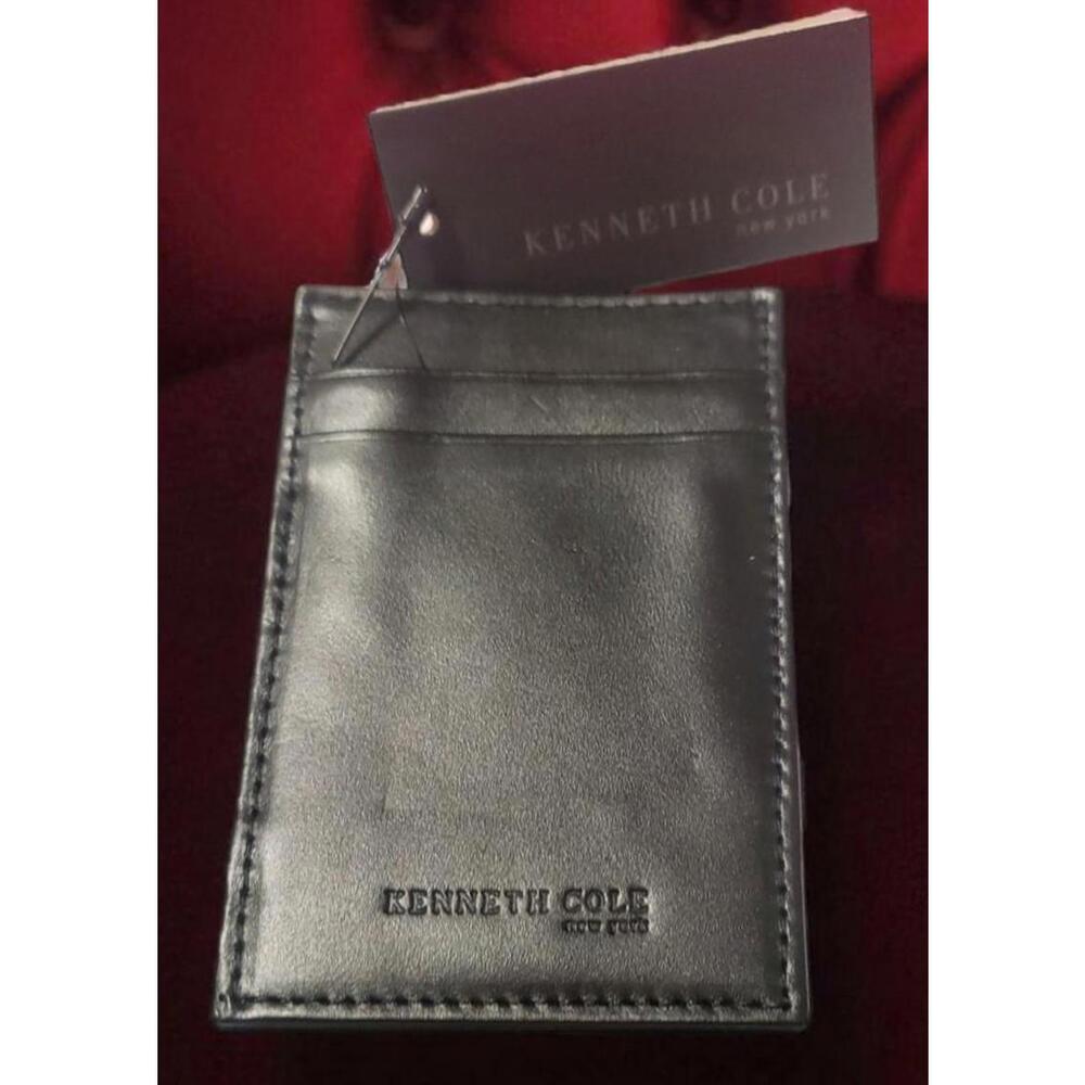 Kenneth Cole Leather Black Organizer Wallet – Elastic Bands, Bifold w/ Tag